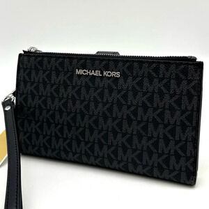 Michael Kors Large Double Zip Wallet Wristlet Black